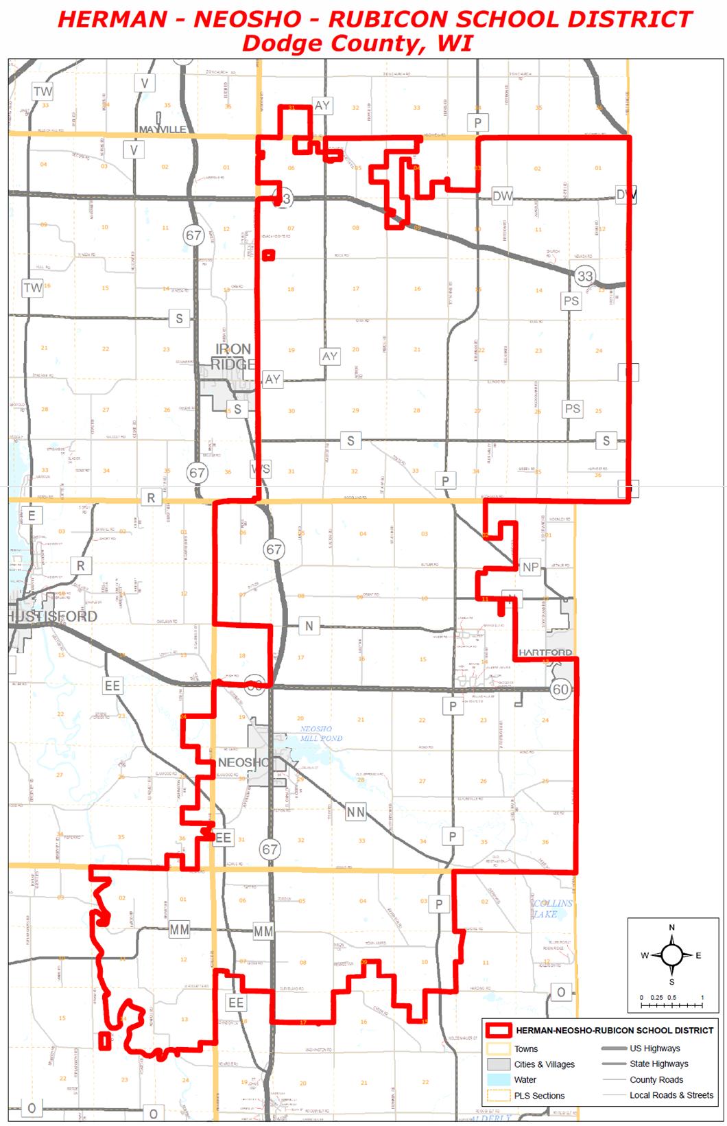 District & School Boundaries Map District Herman Neosho Rubicon